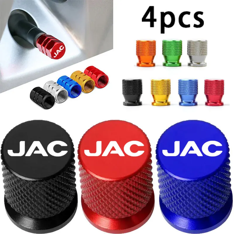 4PCS Bunte Auto Zubehör Auto Reifen Ventil Kappe Für JAC Verfeinern J3 J2 S5 A5 J5 J6 J4 dampf S2 T8 Image