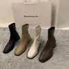 Damen Stiefeletten 2025, Damenschuhe, modisch, quadratische Zehen, Damen, kurzer Stiefel, Reißverschluss, quadratisch, niedriger Absatz, lässig, Herbst, Damenschuhe