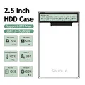 Custodia per HDD SSD da 2,5 pollici con display intelligente Custodia per HDD esterna Custodia per disco rigido portatile trasparente USB3.2 Gen2 per PC portatile