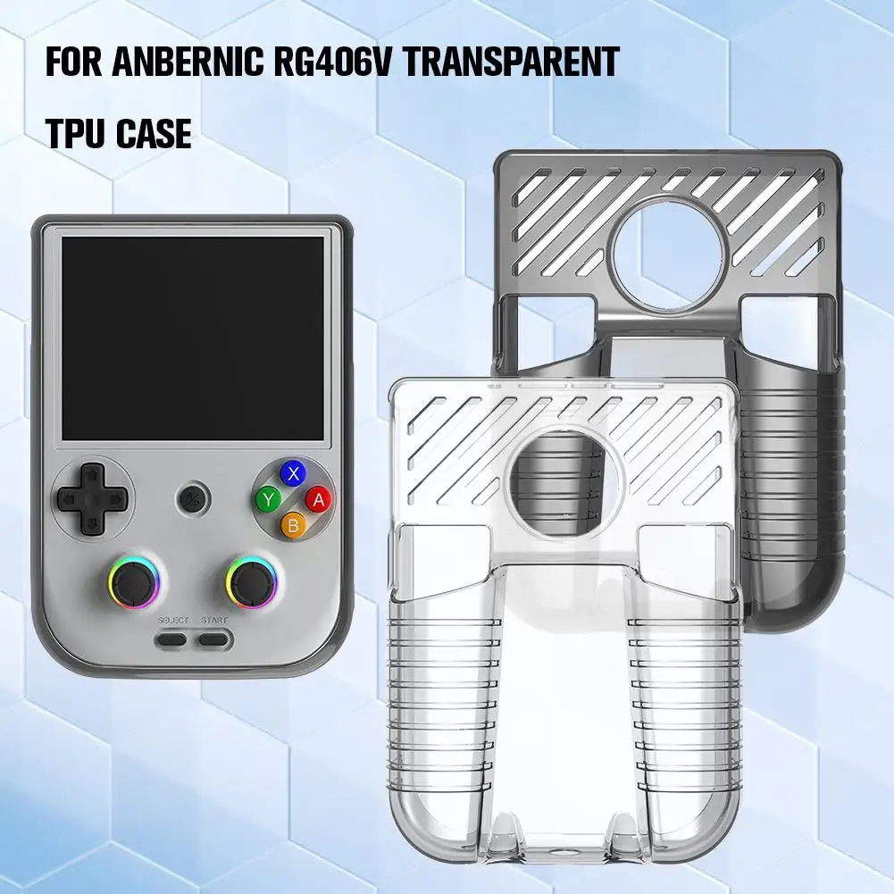 Spielkonsole Schutzhülle Abdeckung Für Anbernic RG406V Transparent TPU Anti-herbst Soft Shell Gamepad Abdeckung Gaming Zubehör Image