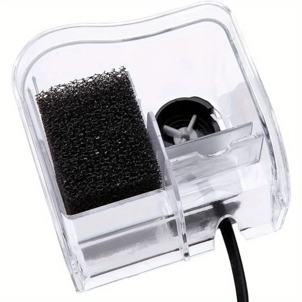 2 Stück Aquarium-Filterschwamm zum Aufhängen von Aquarienfiltern ohne Stromversorgung, 3 W/5 W Filterfilter, Kohleplatte für eine Vielzahl von Fischen Image