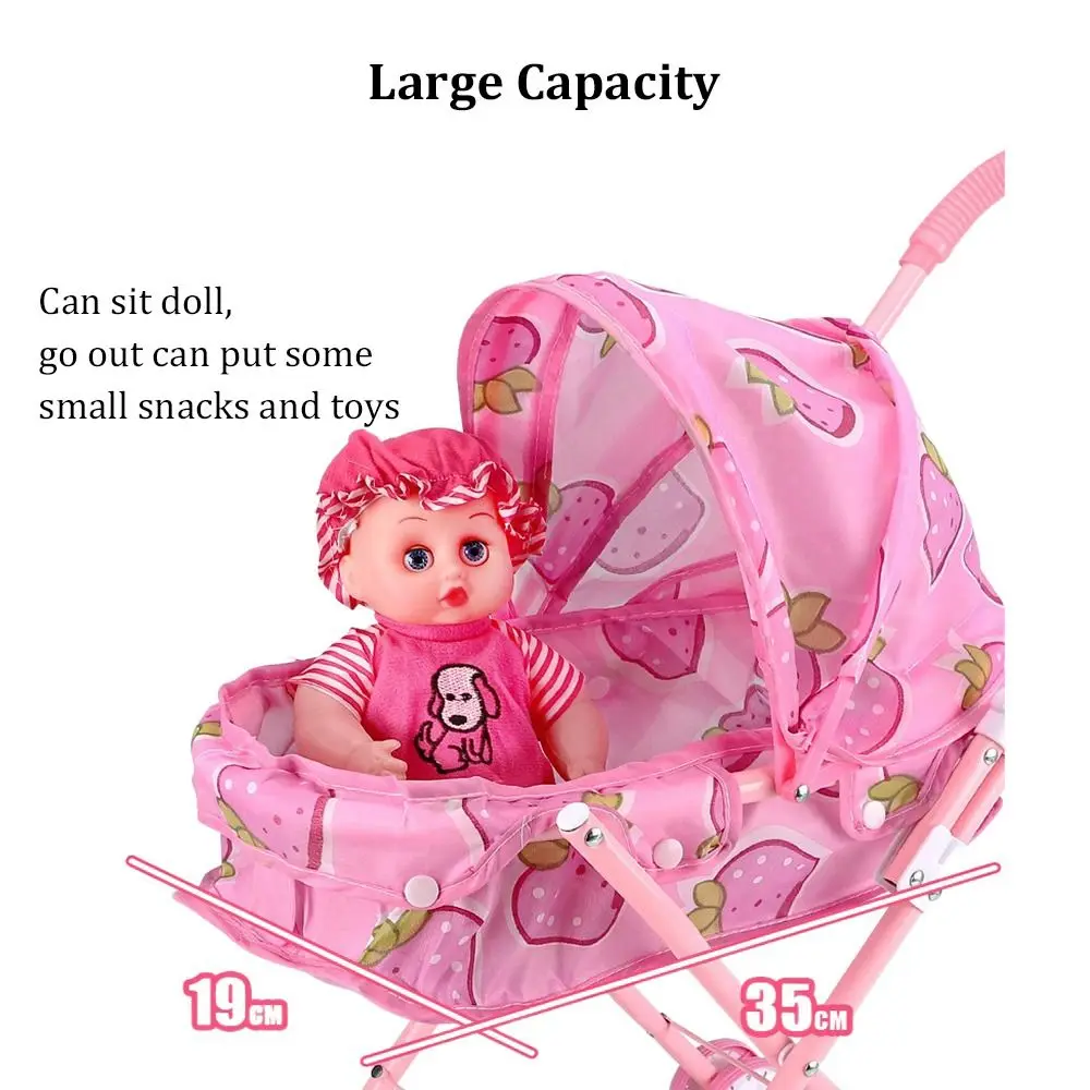 Puppen Kinderwagen Kinderwagen Spiel Kinderhaus Zubehör Möbel Spielzeug Spielen Spielzeug für Kleinkinder Kleine Mädchen Jungen Kinder