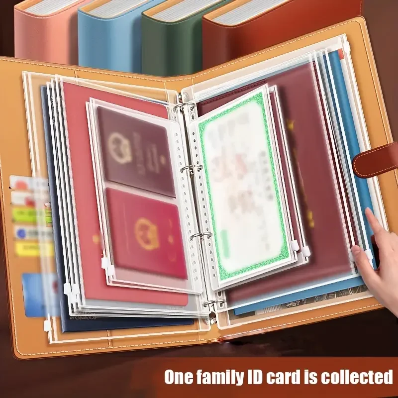 Dicker A4-Notizbuch aus Leder, Familiendokumentensammler, Aktenordner, Organizer, Büro, Schulbedarf Image