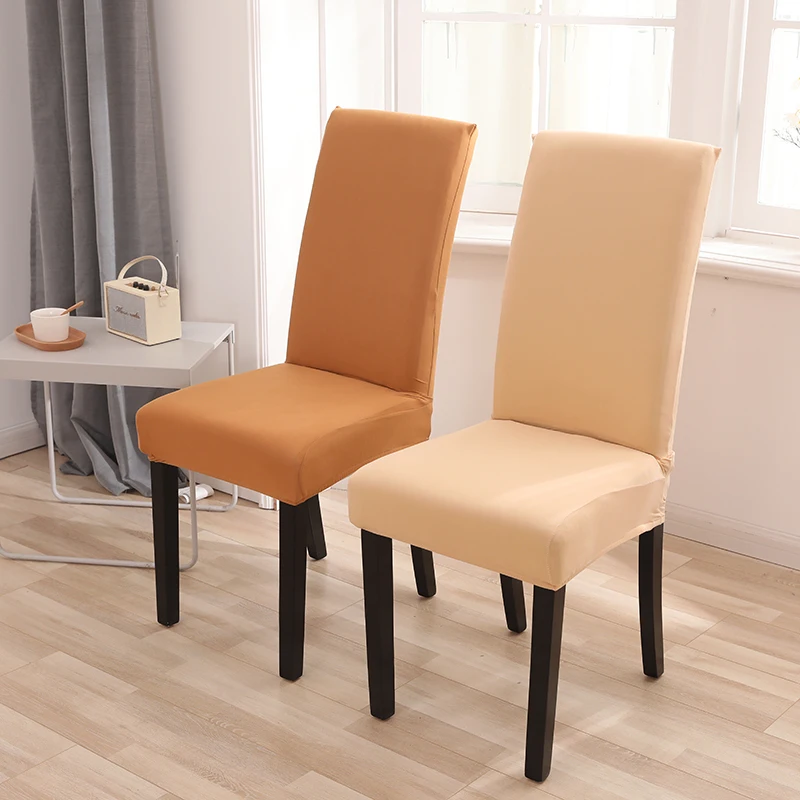 Elastischer, einfarbiger, verstellbarer Stuhlbezug, Spandex-Stretch-Schonbezüge, Stuhl-Sitzbezüge, Küche, Esszimmer, Hochzeit, Bankett, Zuhause Image