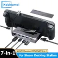﻿ Docking station USB C 7 in 1 per Steam Deck Nintend Switch M.2 NVMe SATA HUB HDMI 4K a 60Hz 1000M Gigabit Ethernet 2 * Hub USB 3.0