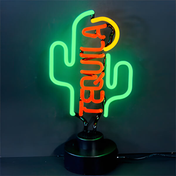 Neonetics Tequila Cactus Neon Sculpture