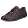 Schnürschuh ECCO "Ecco Soft 2.0", Damen, Gr. 39, braun (dunkelbraun), Leder, sportlich, Schuhe, Freizeitschuh, Halbschuh, Schnürschuh mit dezenter Logo Prägung