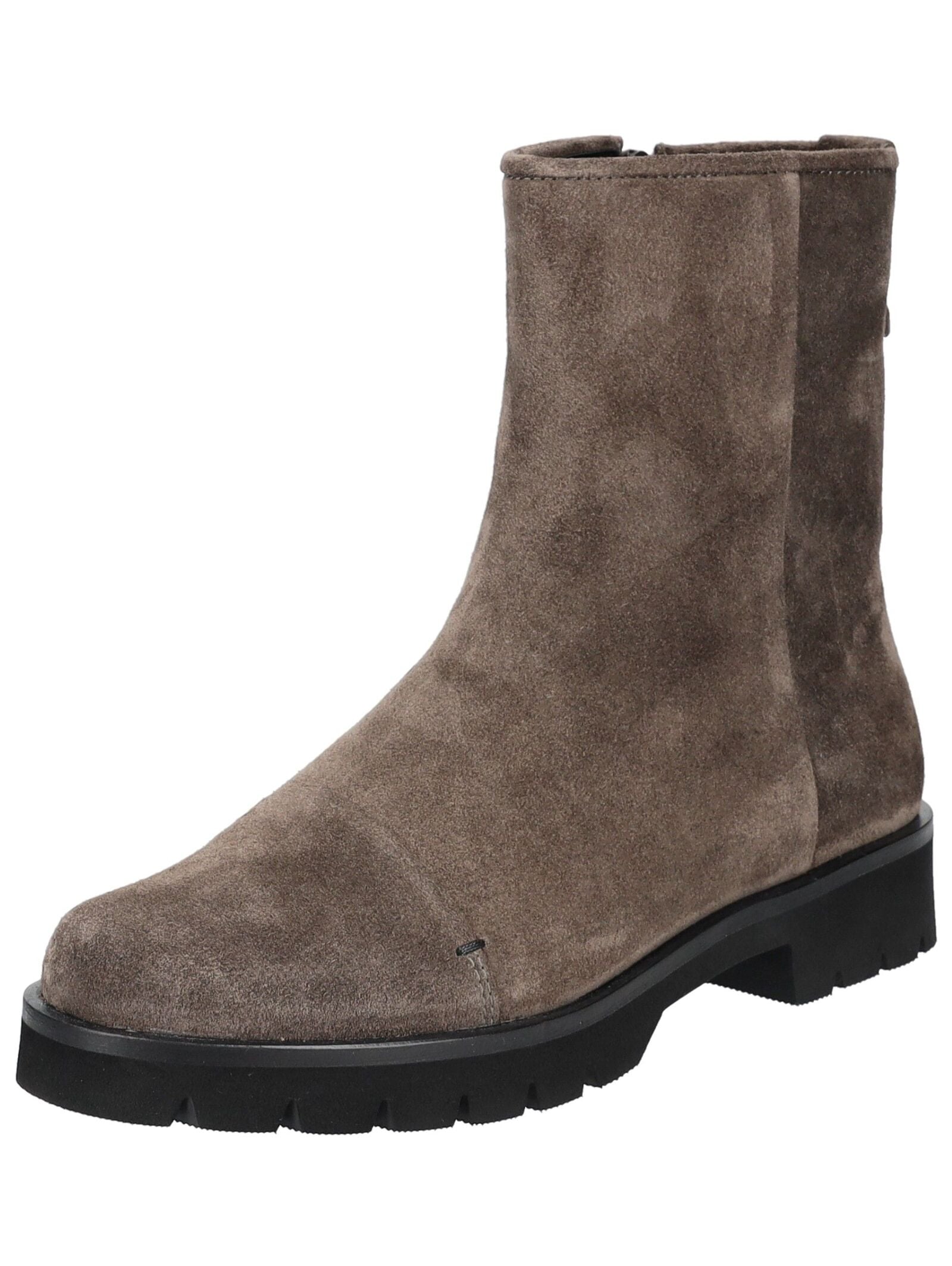 Stiefelette HÖGL "Högl Stiefelette Veloursleder", Damen, Gr. 39, grau (dunkelgrau), Veloursleder, Casual, Schuhe