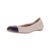 Ballerina GABOR "Gabor Ballerinas Leder", Damen, Gr. 39, beige (beige, schwarz), Leder, casual, Schuhe