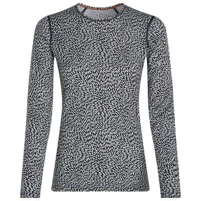 Icebreaker - Women's Merino 200 Oasis L/S Crewe Flock Forms - Merinounterwäsche Gr XS grau Image