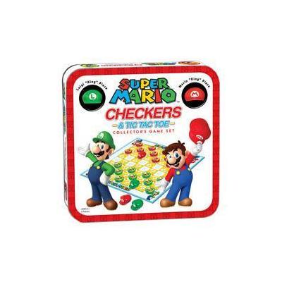 USAopoly Super Mario Checkers and TicTacToe in a Tin Ages 6+, 1 ea
