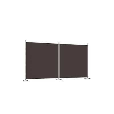 vidaXL 2-tlg. Paravent Braun 348x180 cm Stoff Image