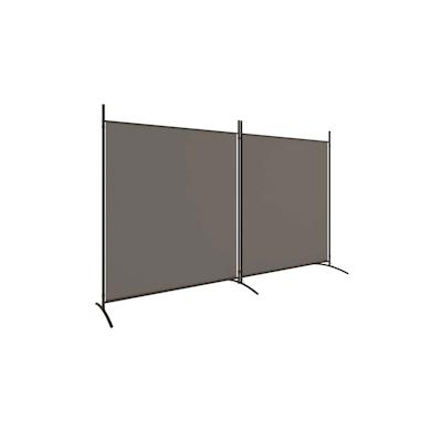 vidaXL 2-tlg. Paravent Anthrazit 348x180 cm Stoff Image