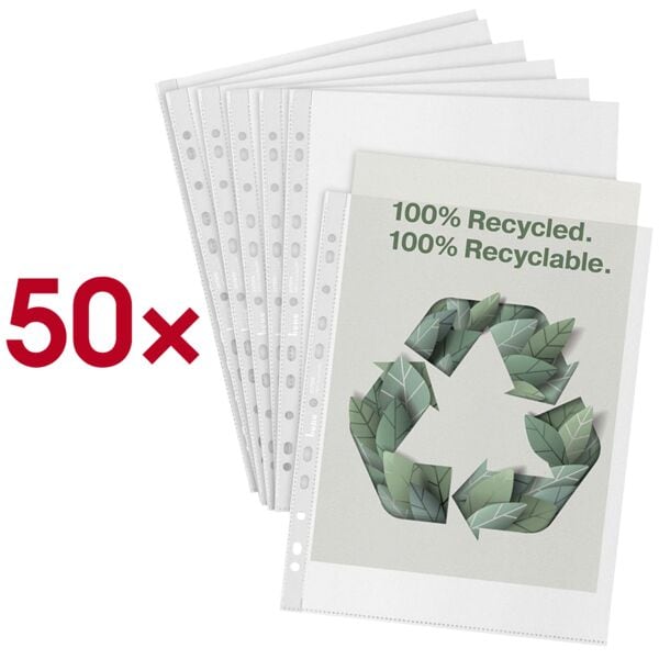 bene Prospekthüllen A4 transparent Polypropylen (PP) 50 Stück transparent Image