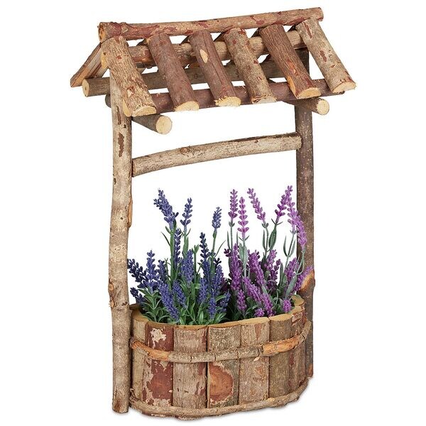 relaxdays Holzbrunnen Garten