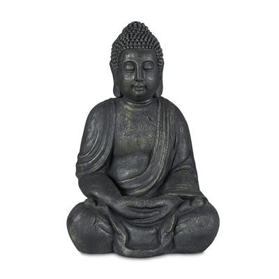 relaxdays Gartenfigur Buddha 70 cm anthrazit grau Image
