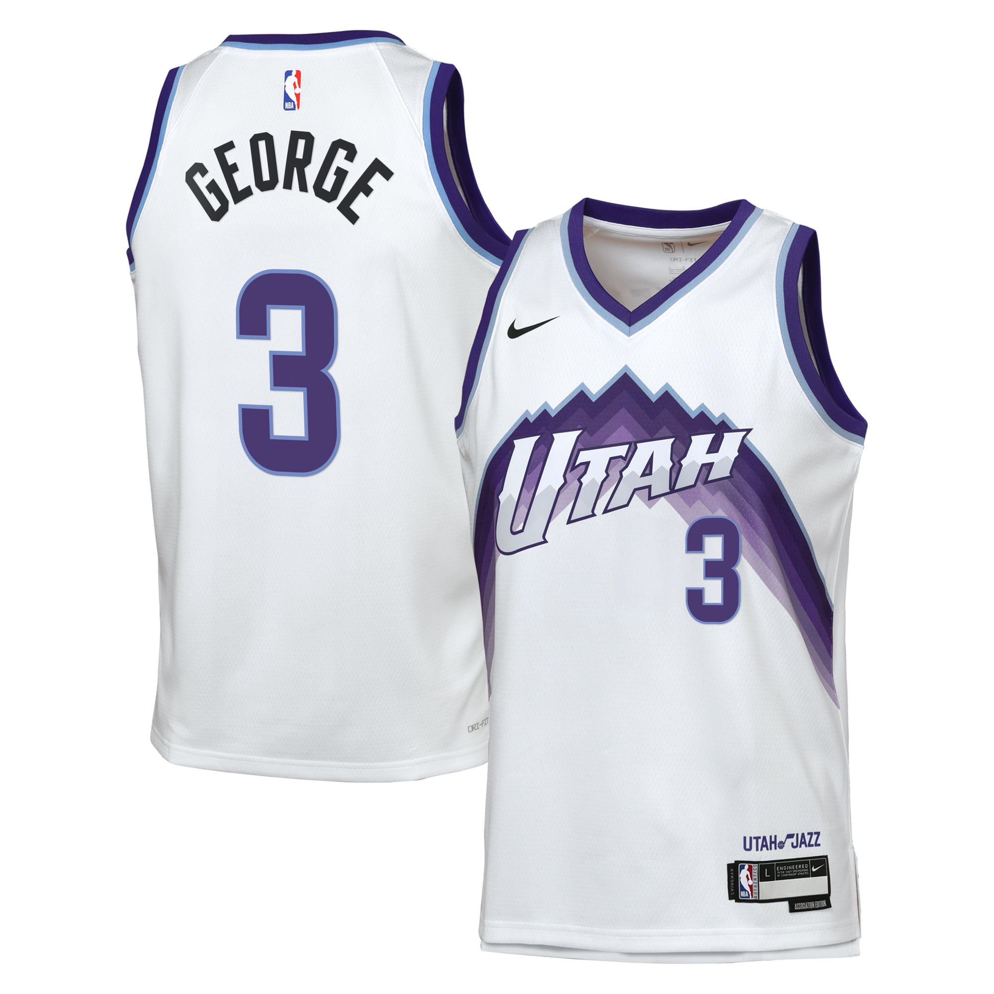 Maillot Nike Réplique Association Swingman des Utah Jazz - Personnalisé - Keyonte George - Jeunes - unisexe Taille: M (10/12)