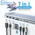 Supporto per docking station per laptop USB C con HUB 8 in 1 Lettore di schede USB3.0 4K HDMI SD TF Staffa in alluminio regolabile per PC Notebook