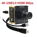 Modulo fotocamera USB ELP 4K Webcam grandangolare Ultra HD con obiettivo da 2,1 mm 3840X2160P Telecamera a doppia uscita USB 3.0 e HDMI ad alta velocità da 60 fps