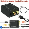 Convertitore da digitale ad analogico con ricevitore Bluetooth DAC Audio ottico Toslink SPDIF Ingresso coassiale a L/R RCA Adattatore audio da 3,5 mm