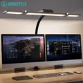 Lampada da scrivania a LED per la cura degli occhi da 220 V con regolazione continua Lampada da scrivania con morsetto a LED flessibile regolabile a collo di cigno da 24 W per PC da ufficio