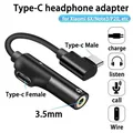 Adattatore USB C DAC 2 in 1 tipo C a 3,5 adattatore per auricolari audio tipo-c a a auricolare jack da 3 mm AUX USB C 3.5 per Xiaomi Usbc 3 5
