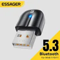 Essager Adattatore USB Bluetooth Dongle Bluetooth 5.3 per PC Altoparlante portatile Ricevitore audio Mouse wireless Tastiera Trasmettitore USB