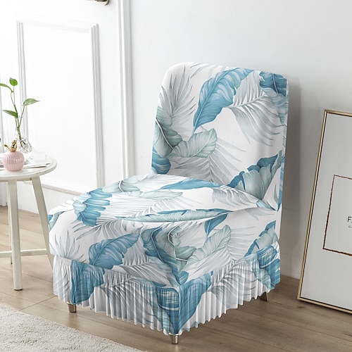 1 Stuhlbezug mit Streifenmuster, Stretch-Spandex-Schonbezug mit Gummiband, Möbelschutz für Esszimmer, Hochzeit, Bankett und Heimdekoration Image