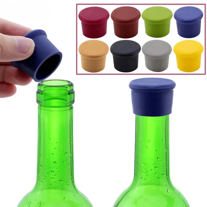 Bouchon de bouteille de vin et de Champagne en Silicone, Durable et Flexible, de qualité alimentaire, sans fuite, scelleuse de bouteilles, fermetures de boissons, outil de Bar, 1/2/3/5 pièces