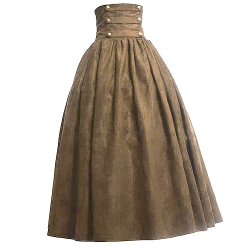 Retro Vintage Mittelalterlich Renaissance Rock Wikinger Elfen Kostüm Damen Keltisch Seeräuber Fantasie Halloween Karneval Maskerade LARP Renaissance-Messe Erwachsene Rock Image