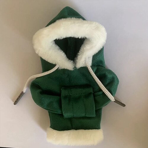 1 Stück festlicher Weihnachtsmann-Kapuzenpullover für den Auto-Schaltknauf, Polyesterfaser, staubdichte Gamasche, einzigartiges, stilvolles Auto-Innenausstattungszubehör, universell passend für