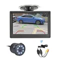 DIYKIT Display LCD TFT wireless da 5 pollici Monitor per auto di backup Telecamera per auto con retrovisione HD da 18,5 mm impermeabile
