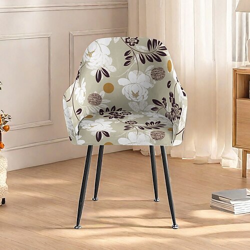 Stuhlbezug für Küchenstühle, Stuhlbezug für Hocker, geometrisch bedruckte Polyester-Schonbezüge, Stretch-Möbelschutz für Zuhause und Büro Image