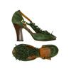Chie Mihara Damen Sandale, Gr. 38.5, grün, kein Etikett