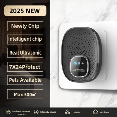 Intelligent Electronic Mouse Repellent Ultrasonic Rodent Repellent Household Pest Repeller Harmless Sound Waves Rat Repeller