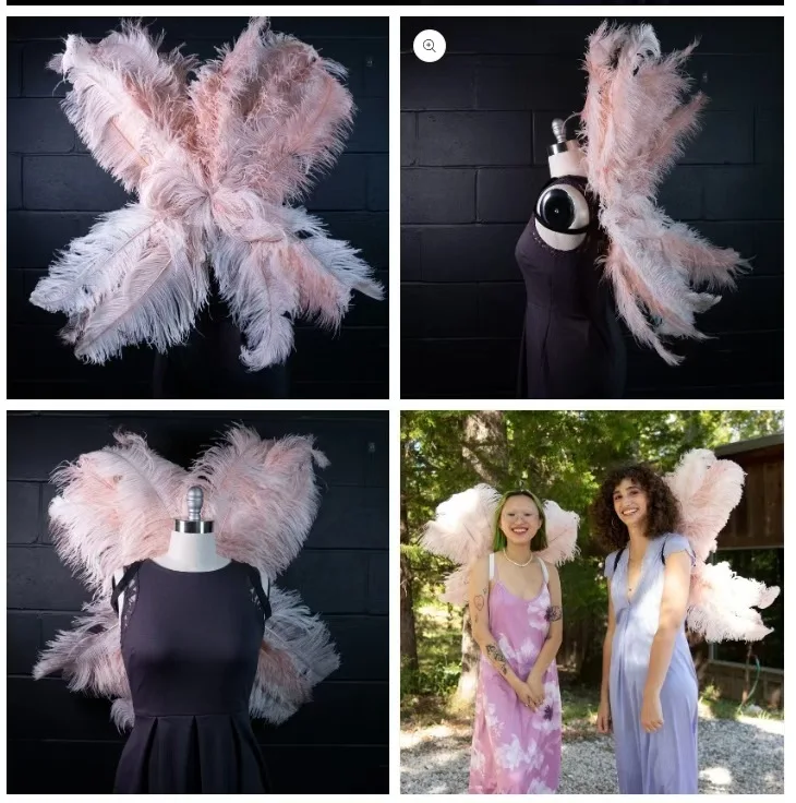 2025 Damen-Federflügel, Cosplay-Feder, Punk-Stil, für Halloween, Maskenball, Party, Karneval, Kleidungszubehör Image