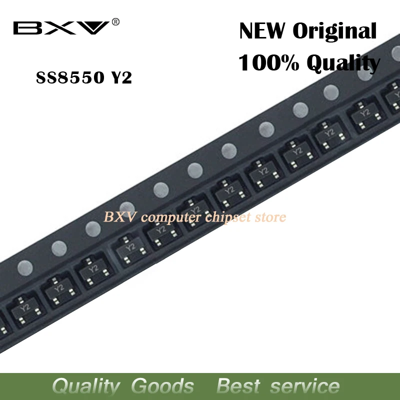 100 Stück SS8550D SOT-23 Y2 SS8550 8550D MMBT8550 MMBT8550LT1G neues Original Image