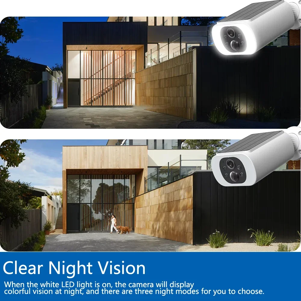 5MP Tuya IP Kugel Kamera WiFi Outdoor Batterie Solar Panel CCTV Drahtlose Überwachungs Cam Home Security Schutz Zwei-wege Audio Image