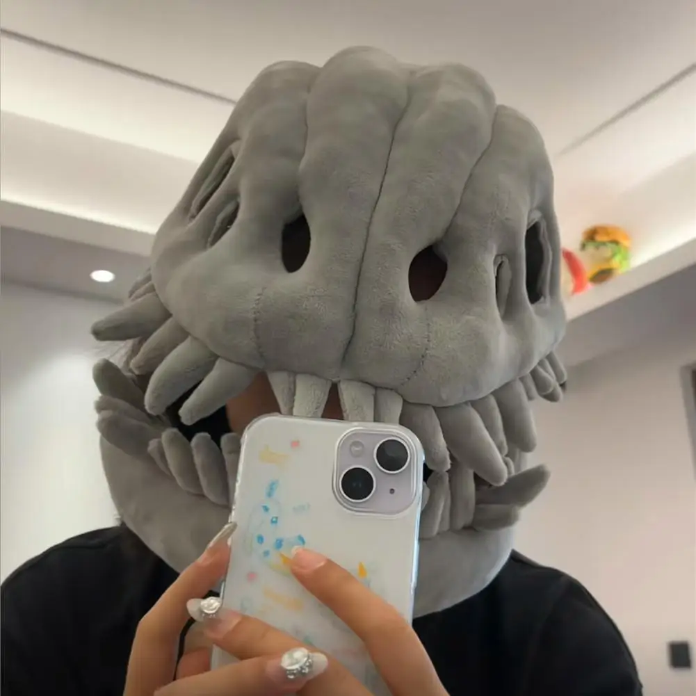 Dinosaurier Skelett Cos Requisiten Kinder Erwachsene Kawaii Nette Tragbare Maske Halloween Party Karneval Cosplay Kostüme Lustige Kopfbedeckungen Image