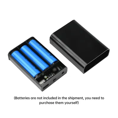 DIY kit DC5V 12V Dual Output Series Mobile Power Bank Housing 3 18650 Power Bank Battery Box Solder-Free With Switch DC5.5*2.1mm