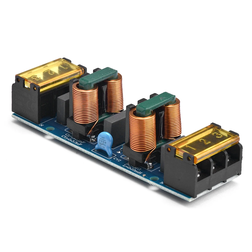 Power Filter EMI Hochfrequenz Zweistufige Power Low-pass Filter Board Für Power Verstärker PCB Kupfer Elektrische Filter 25A Image