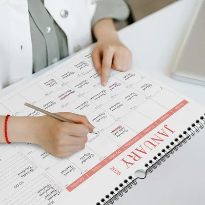 Jan.2026 - Jun.2027 Minimalist Calendar, Horizontal Wall Calendar, 18-month of Up-to-date Dates, Can Be Hung, Monthly Planning