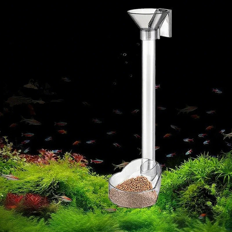 Acryl Aquarium Fisch Feeder Transparent Rohr Multifunktionale Große Kapazität Aquarium Lebensmittel Spender Für Aquarium Tank Garnelen Image