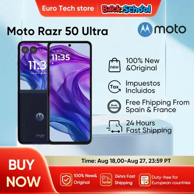 Motorola Moto Razr 50 Ultra 5G faltbarer Telefon-Flip 6,9 Zoll polierter Snapdragon 8s Gen3 Android Wireless Charging Taiwan-Version