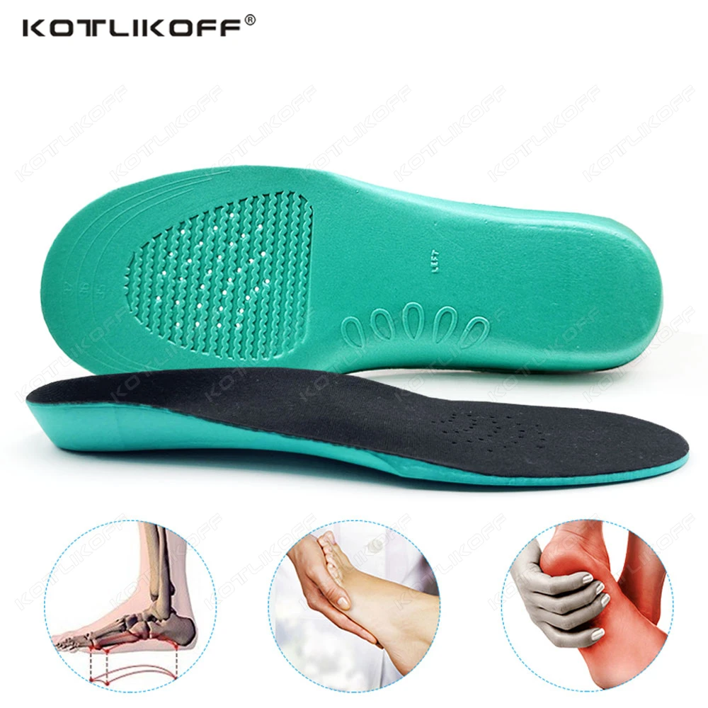 2/4 PCS Kind Plattfuß Orthopädische Einlegesohlen Für Kinder Bequeme Stoßdämpfende Sneaker Einsätze Laufschuhe Schuh Sohle Kissen Image
