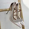 Licht Gold Matte Leder Quaste Kristall Trim Pumpe Frauen Hochzeit Glänzende Mesh Sandalen Hohl Stiletto Schwarz Sexy Diamant Heels Schuh