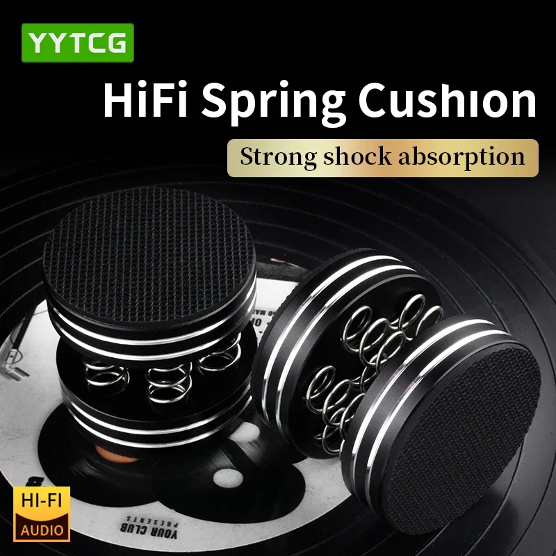 4 PCS HiFi Shock Spikes Aluminium Alloy Spring Damping Pad for Audio CD HiFi Amplifier Speaker Turntable Player