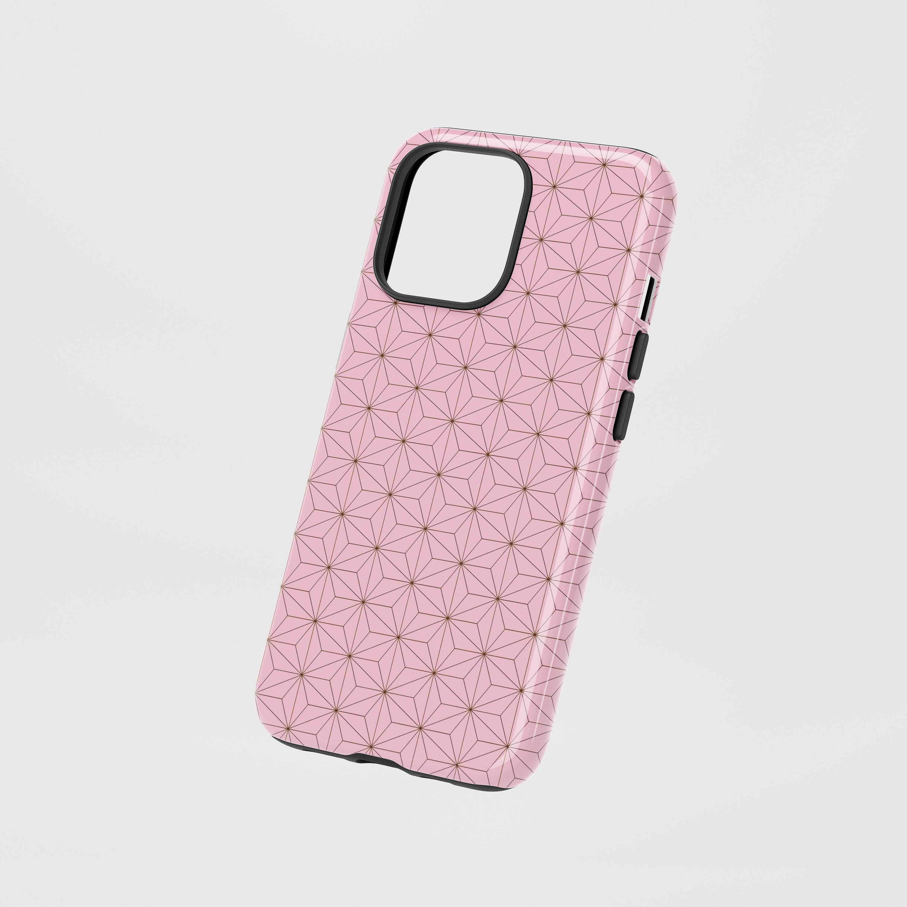 Custodia per telefono anime, custodia per telefono Haori geometrica rosa per iPhone 16 15 14 13 12 Pro Max 8 Plus X Samsung Galaxy S24 S23 S22 Ultra G