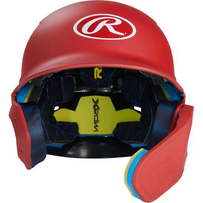 Rawlings Mach Matte Junior Baseball Batting Helmet with Adjustable Face Guard Scarlet