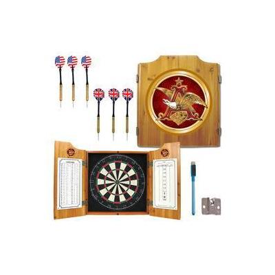 Anheuser Busch A & Eagle Dart Cabinet with Darts and Board